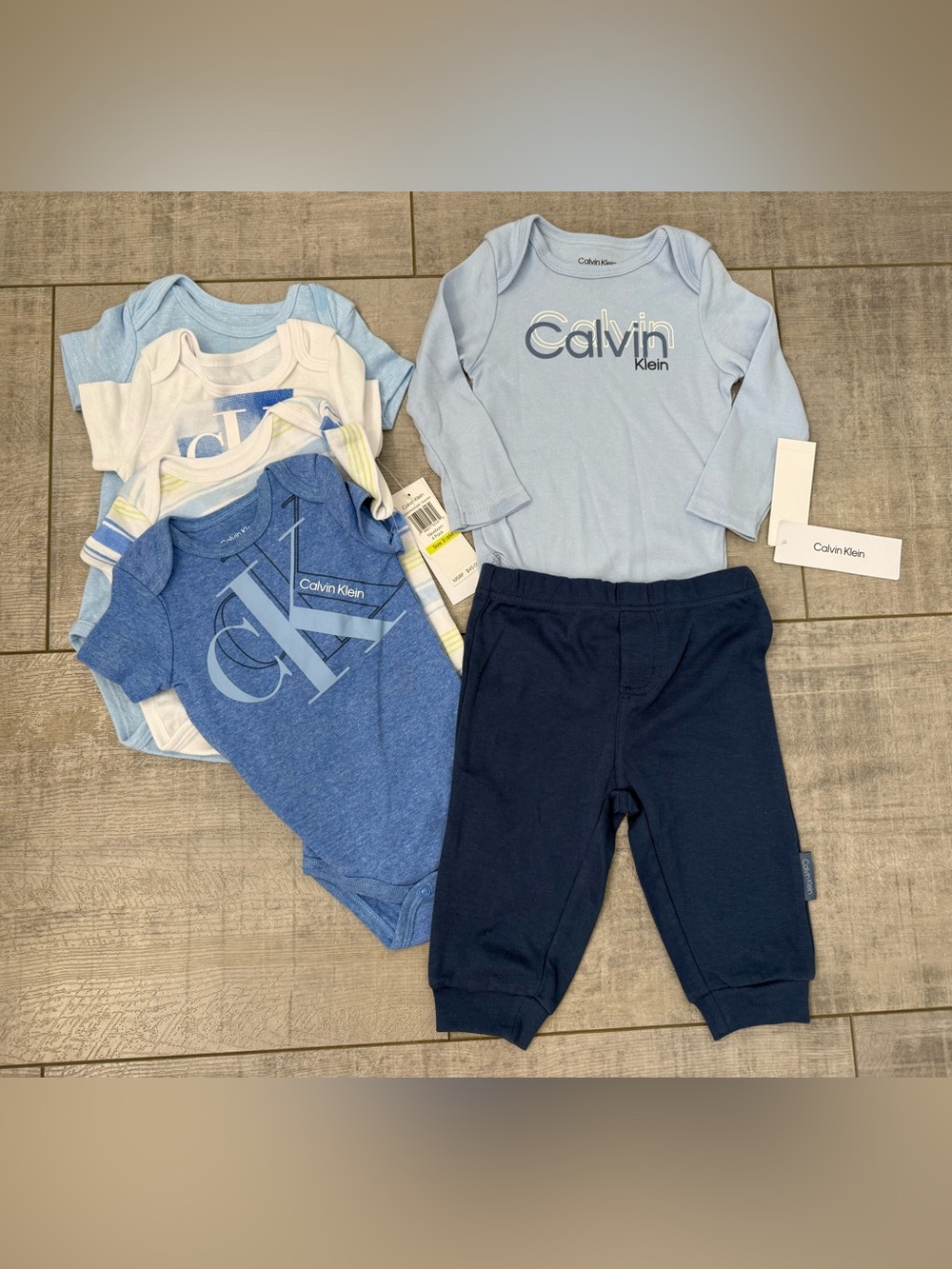 New Baby Boys 6pc Calvin Klein Lot Size 3-6 / 6-9 Months